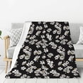 thumbnail image 1 of Disketp Daisies Flowers Cozy Flannel Fleece Throw Blanket: Has a velvety texture for All Seasons - Perfect for Women, Men, & Kids"50"x40", 1 of 6