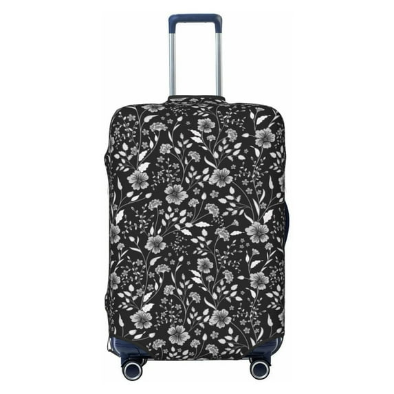 Disketp Daisies Flowers Elastic Travel Luggage Cover Travel Suitcase Protective Cover For Trunk Case Apply To 18''-32'' Suitcase Cover-Large