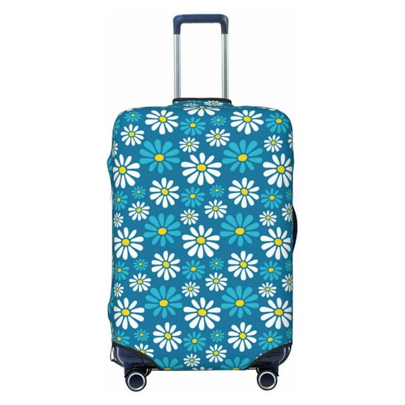 Disketp Daisies Flowers Elastic Travel Luggage Cover Travel Suitcase Protective Cover For Trunk Case Apply To 18''-32'' Suitcase Cover-Small