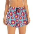 thumbnail image 1 of Disketp Daisies Flowers Print Women's Shorts Workout Shorts for Athletic Gym Running Shorts with Phone Pockets Large, 1 of 8