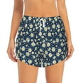 thumbnail image 1 of Disketp Daisy Floral B Print Women's Shorts Workout Shorts for Athletic Gym Running Shorts with Phone Pockets XX-Large, 1 of 8