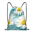 thumbnail image 1 of Disketp Daisy Flowers Drawstring Backpack Drawstring Gym Bags Draw String Bags for Sports, Gym, Travel, Swimming, Beach-Small, 1 of 6