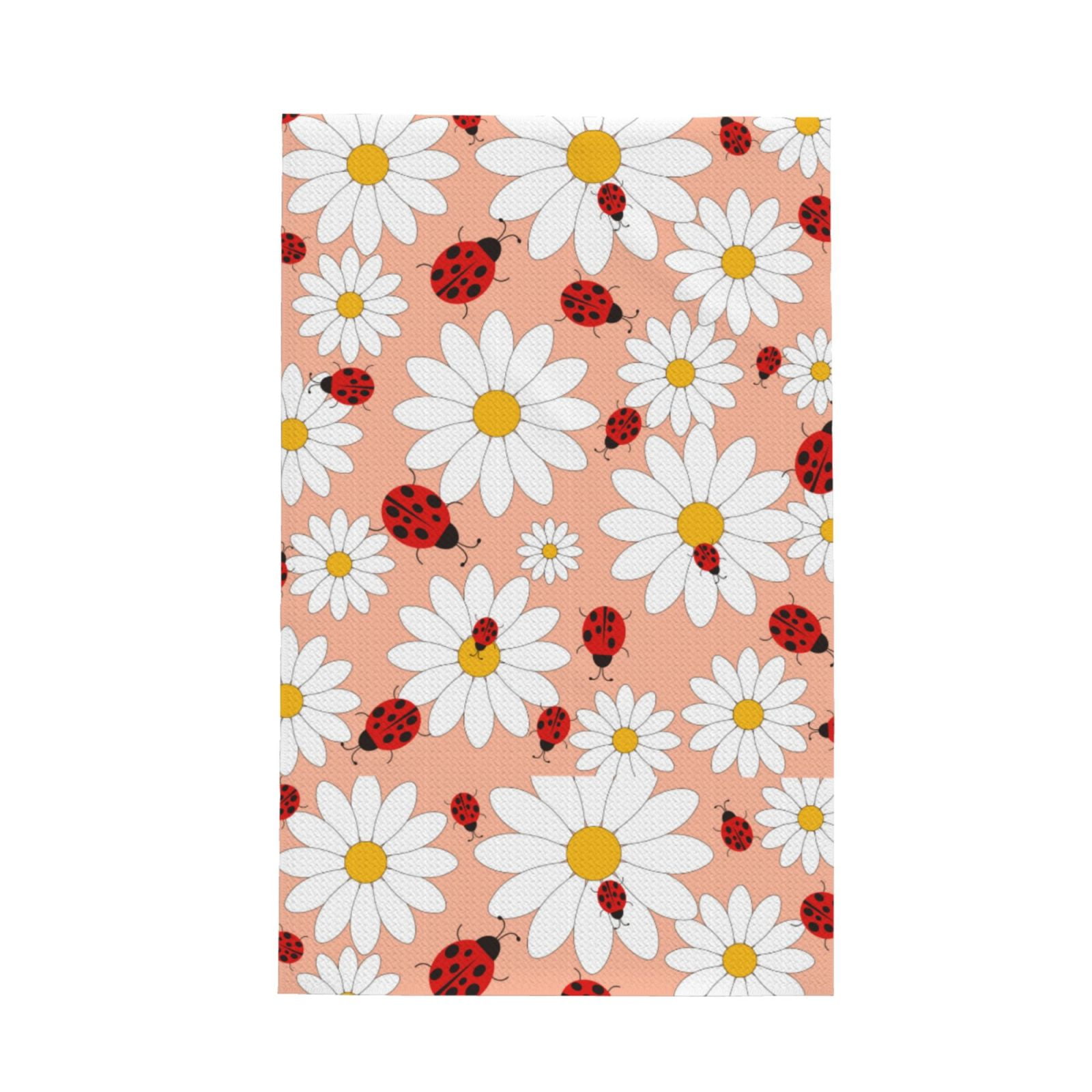 Disketp Daisy and Ladybug Waffle Weave Kitchen Dish Cloth,Super ...