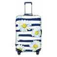 thumbnail image 1 of Disketp Daisy Striped Nautical Elastic Travel Luggage Cover Travel Suitcase Protective Cover For Trunk Case Apply To 18''-32'' Suitcase Cover-Small, 1 of 9