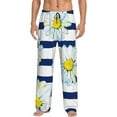 thumbnail image 1 of Disketp Daisy Striped Nautical Men'S Pajama Pants - Ultra Soft Fleece Sleep And Lounge Pants (Size: S-Xxl), 1 of 9