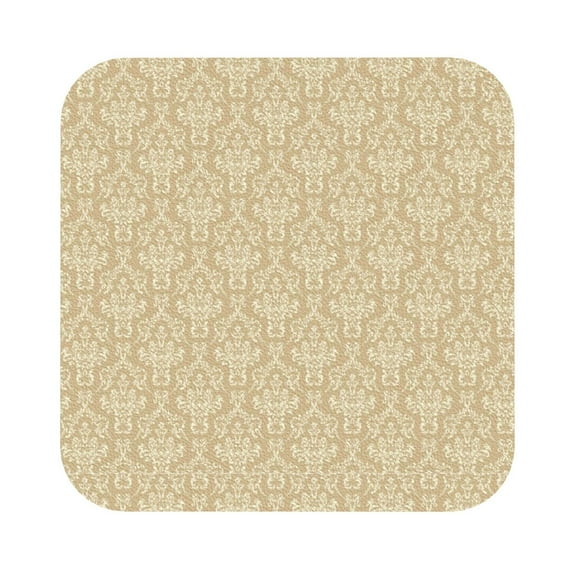 Disketp Damask Beige Tan Brown Funny Coasters,4 Pcs Leather Coasters With Holder, Perfect Housewarming Hostess Gifts,Protect Furniture From Water Marks Scratch