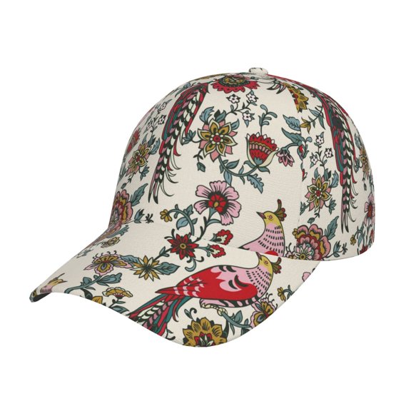 Disketp Dark Enchanted Flowers And Birds Print Baseball Caps For Outdoor Sports Fashion Casual Outdoor Caps Men Women
