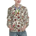 thumbnail image 1 of Disketp Dark Enchanted Flowers And Birds Womens Casual Hoodies Crew Neck Long Sleeve Sweatshirts Pullover Tops-Medium, 1 of 7