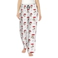 thumbnail image 1 of Disketp Different Mushrooms Print Women's Comfy Pajama Pants Casual Drawstring Palazzo Lounge Wide Leg Pants, 1 of 7