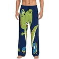thumbnail image 1 of Disketp Dino Playing Roller Skate Men'S Pajama Pants - Ultra Soft Fleece Sleep And Lounge Pants (Size: S-Xxl), 1 of 9