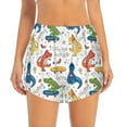thumbnail image 1 of Disketp Dinosaur Print Women's Shorts Workout Shorts for Athletic Gym Running Shorts with Phone Pockets Medium, 1 of 8