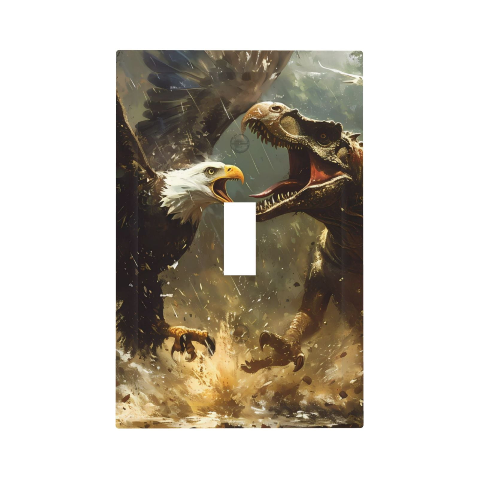 Disketp Dinosaur Bald Eagle Decorative Light Switch or Outlet Wall