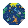 thumbnail image 1 of Disketp Dinosaur In Space Funny Coasters,4 Pcs Leather Coasters With Holder, Perfect Housewarming Hostess Gifts,Protect Furniture From Water Marks Scratch, 1 of 9