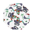 thumbnail image 1 of Disketp Dinosaur On Excavator2 Funny Coasters,6 Pcs Leather Coasters With Holder, Perfect Housewarming Hostess Gifts,Protect Furniture From Water Marks Scratch And Damage, 1 of 1