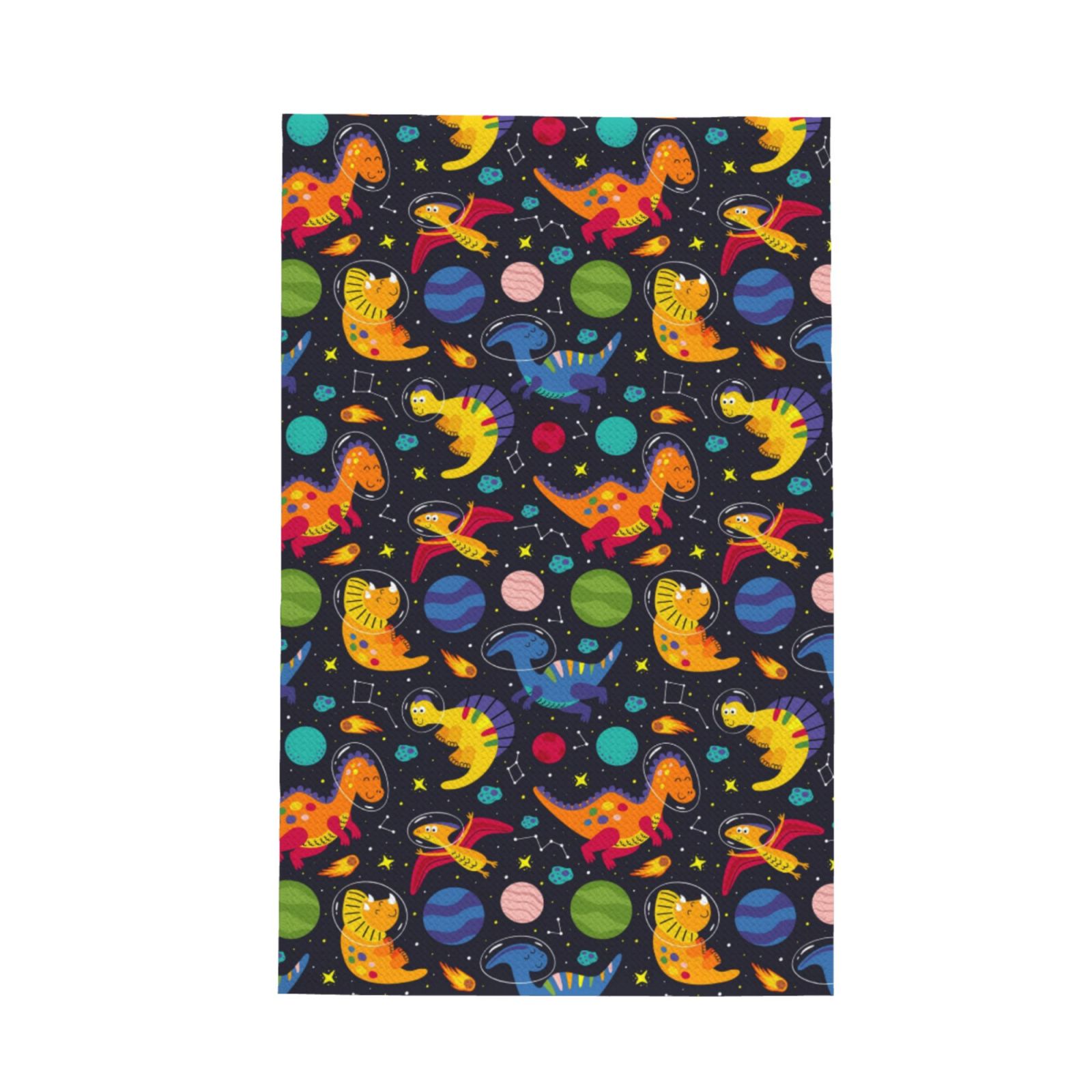 Disketp Dinosaurs in Space Waffle Weave Kitchen Dish Cloth,Super ...