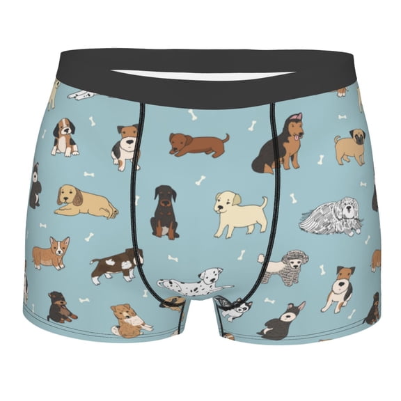 Disketp Dog Pets Men'S Boxer Briefs,Soft And Breathable Cotton Underwear With Comfortflex Waistband