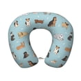 thumbnail image 1 of Disketp Dog Pets Travel Pillow Memory Foam Neck Pillow Support Pillow for Camping, Sleeping Rest Cushion Airplane Pillow, 1 of 8