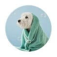 thumbnail image 1 of Disketp Dog Wrapped In Towel Small Mouse Pad 7.9x7.9 Inches,Washable Round Mousepad For Office Laptop Computer,Non-Slip Rubber Base Mouse Pads For Wireless Mouse, 1 of 8
