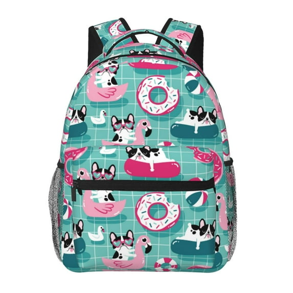 Disketp Dogs With Swimming Backpack for Men and Women - Lightweight Backpack Classical with Multi-pockets Casual Daypack for College Workplace Travel