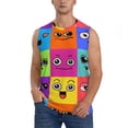 thumbnail image 1 of Disketp Doodle Faces Emotions Sleeveless Tshirts For Men, Muscle Shirts For Men Dry Fit Tank Top-Medium, 1 of 8