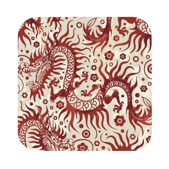 Disketp Dragons1 Funny Coasters,4 Pcs Leather Coasters With Holder, Perfect Housewarming Hostess Gifts,Protect Furniture From Water Marks Scratch And Damage