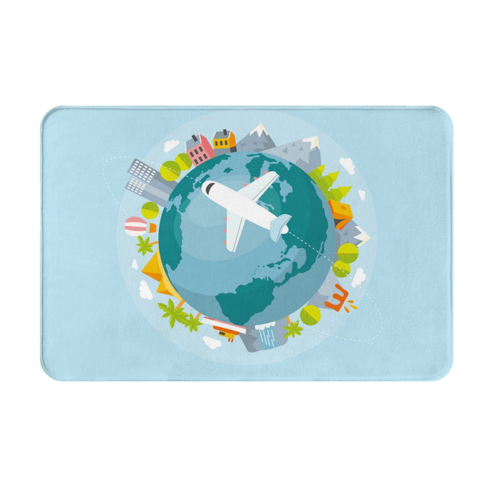 Disketp Dreaming Travel Mat For Front Door Outside Doormat Outdoor