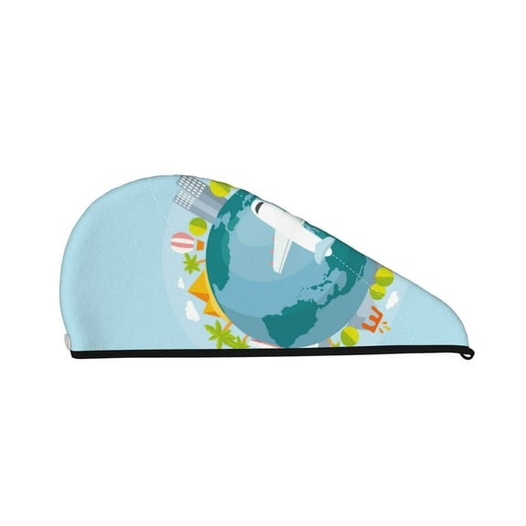Disketp Dreaming Travel Microfiber Hair Towel Wrap,Hair Drying Towel With Button,Towel Turban,Head Towel To Dry Hair Quickly For Girls And Women