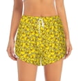 thumbnail image 1 of Disketp Ducky Cartoon Animal Yellow Print Women's Shorts Workout Shorts for Athletic Gym Running Shorts with Phone Pockets Large, 1 of 8