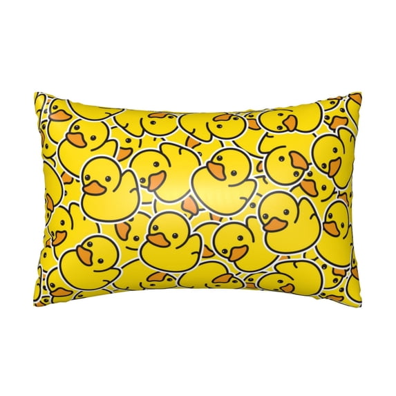 Disketp Ducky Cartoon Animal Yellow Satin Pillowcase For Hair And Skin - Satin Pillow Cases Standard Size 20x30 Inches With Zipper,Gifts For Women Men