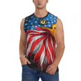 thumbnail image 1 of Disketp Eagle Head With American Flag Sleeveless Tshirts for Men, Muscle Shirts for Men Dry Fit Tank Top-Large, 1 of 5