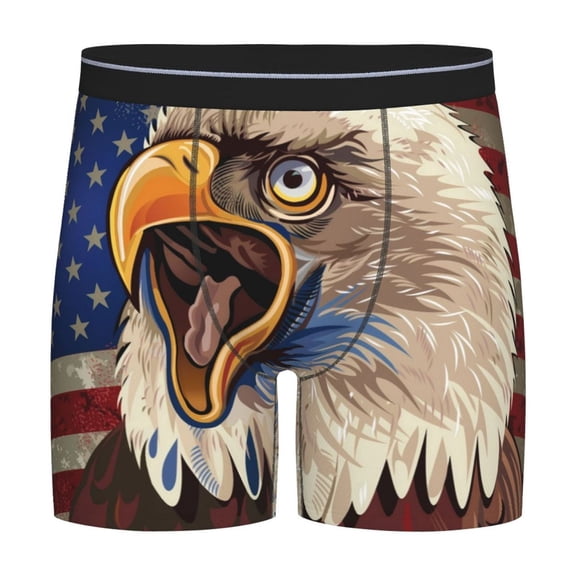 Disketp Eagle With USA Flags Men's Boxer Briefs Men’s Underwear Boxer Briefs for Men