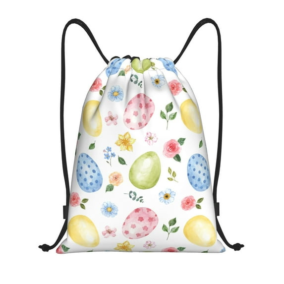 Disketp Easter Egg3 Drawstring Backpack Drawstring Gym Bags Draw String Bags for Sports, Gym, Travel, Swimming, Beach-Small