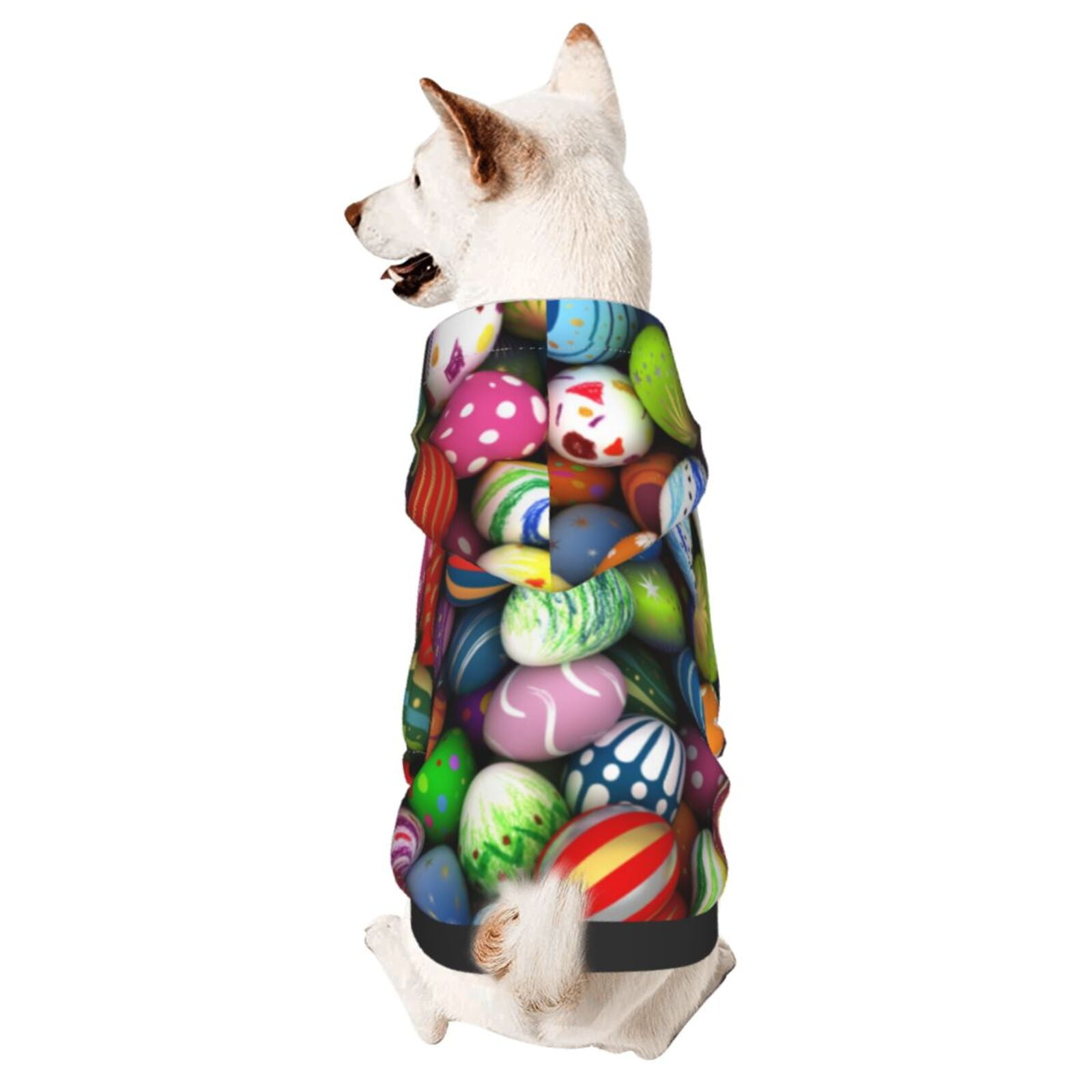 Disketp Easter Eggs2 Dog Hoodie Dog Clothes with Hat, Pet Winter