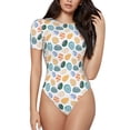 thumbnail image 1 of Disketp Easter eggs for Women's Short-Sleeved Onesie Fit Top T-Shirt Round Neck Basic Casual T-shirt Bodysuits-Large, 1 of 7
