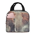 thumbnail image 1 of Disketp Elephant in Smoke Lunch Bag for Women Men, Leakproof Thermal Cooler Sack Food Handbags Case High Capacity forTravel Work School Picnic, 1 of 5
