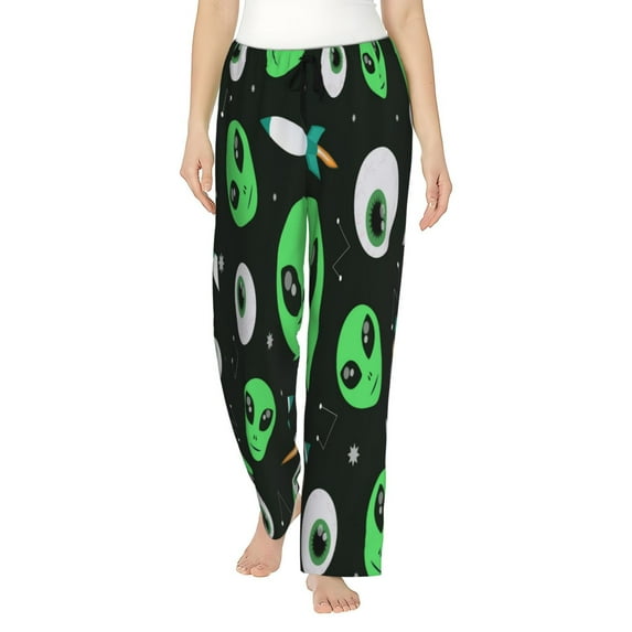 Disketp Eyeball Monster for Women's Pajama Pants - Ultra Soft Fleece Sleep and Lounge Pants (Size: S-3XL)-X-Large