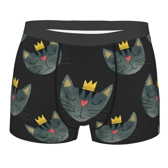 Disketp Faces Of The Cat Men'S Boxer Briefs,Soft And Breathable Cotton Underwear With Comfortflex Waistband