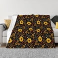thumbnail image 1 of Disketp Fall Daisy Leaf Flannel Blankets - Thick and Warm Blanket for Winter, Soft Fuzzy Plush King Blanket for All Seasons-80"x60", 1 of 6