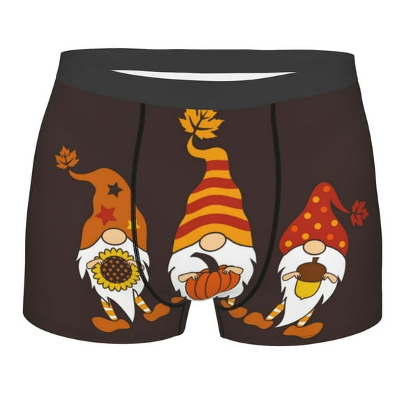 Disketp Fall Gnomes Men'S Boxer Briefs,Soft And Breathable Cotton Underwear With Comfortflex Waistband