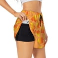 thumbnail image 1 of Disketp Fall Maple Leaves Women's Shorts Workout Shorts for Athletic Gym Running Shorts with Phone Pockets-Medium, 1 of 7