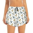 thumbnail image 1 of Disketp Farm Roosters Print Women's Shorts Workout Shorts for Athletic Gym Running Shorts with Phone Pockets X-Large, 1 of 8