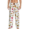 thumbnail image 1 of Disketp Fast Food Men's Pajama Pants - Ultra Soft Fleece Sleep and Lounge Pants (Size: S-XXL), 1 of 6