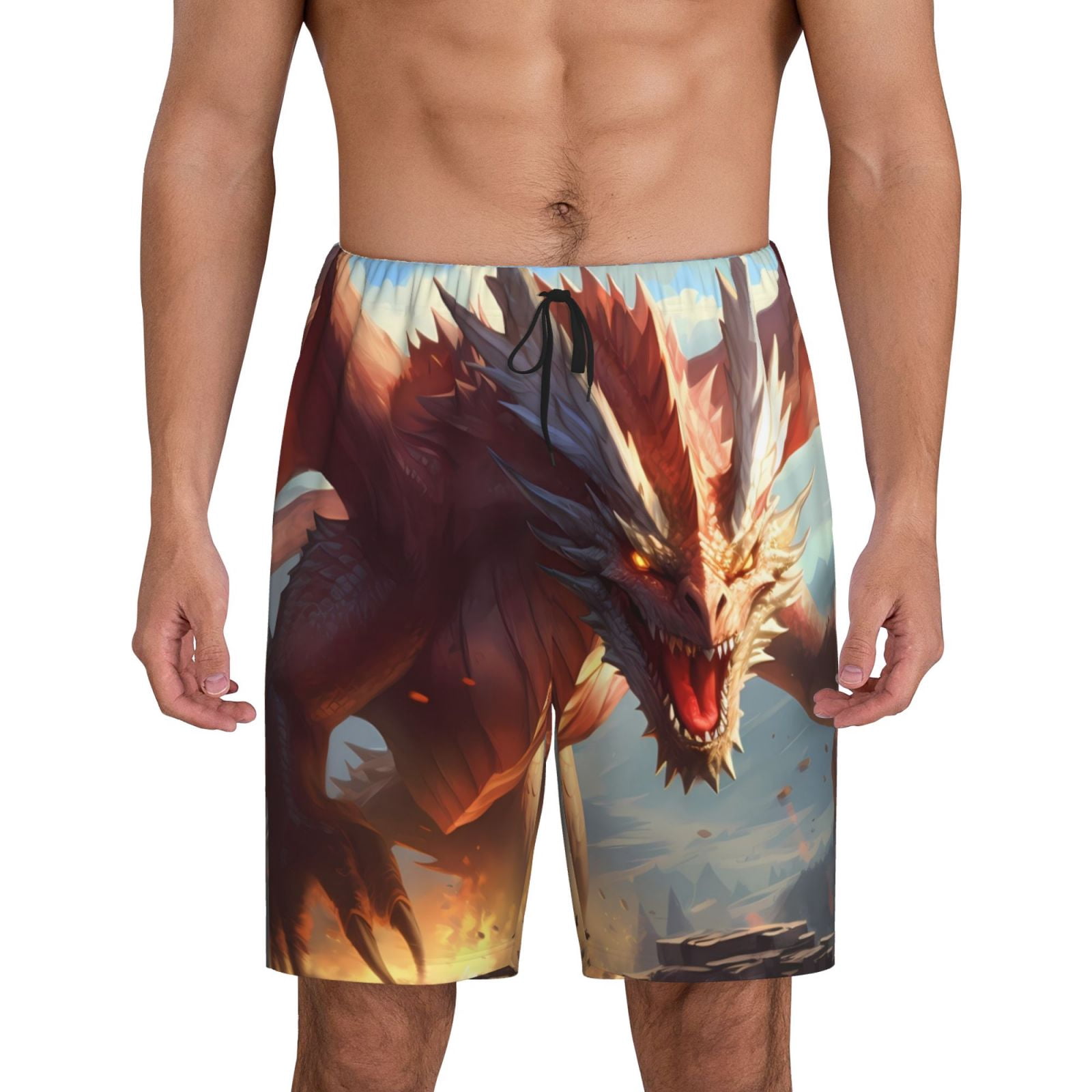 Dragon Embrace Silk Pajama Shorts main image 0