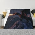thumbnail image 1 of Disketp Fire Breathing Dragon Twilight Flannel Blankets - Thick and Warm Blanket for Winter, Soft Fuzzy Plush King Blanket for All Seasons-40"x30", 1 of 6