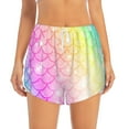 thumbnail image 1 of Disketp Fish Scale Print Women's Shorts Workout Shorts for Athletic Gym Running Shorts with Phone Pockets Large, 1 of 8