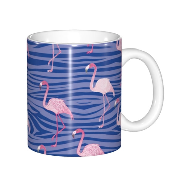 Disketp Flamingo Large Coffee Mug with Handle Tea Cup Novelty Coffee Cup for Men Women Office Work