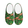 thumbnail image 1 of Disketp Flamingo Women's Men's Slippers Plush Slip-On House Slipper for Winter Indoor Soft Cushion Non-slip Fluffy Slides Slippers-46/47, 1 of 7