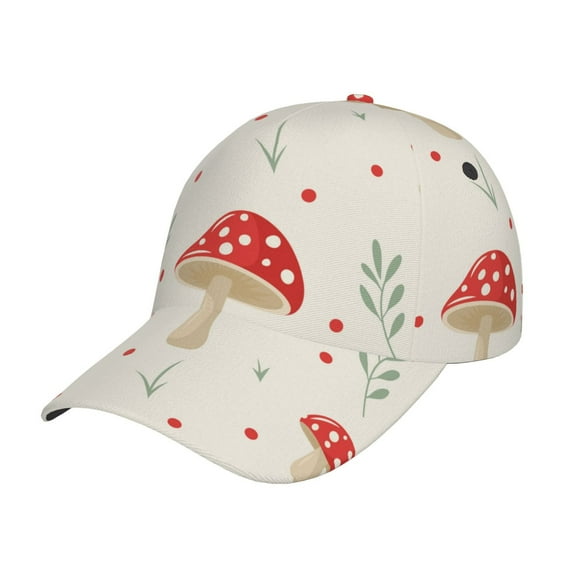 Disketp Flat Mushrooms Print Baseball Caps For Outdoor Sports Fashion Casual Outdoor Caps Men Women