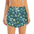 thumbnail image 1 of Disketp Floral Print Women's Shorts Workout Shorts for Athletic Gym Running Shorts with Phone Pockets Small, 1 of 8