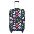 thumbnail image 1 of Disketp Floral Rabbit Elastic Travel Luggage Cover Travel Suitcase Protective Cover For Trunk Case Apply To 18''-32'' Suitcase Cover-Small, 1 of 7